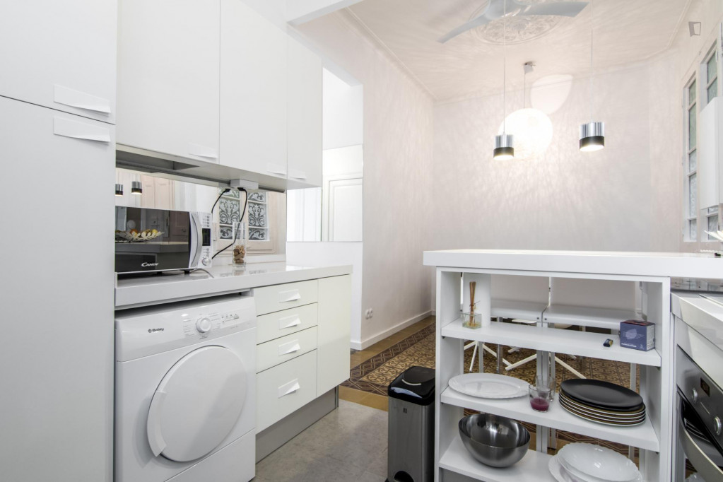 Large Double bedroom in a 3-bedroom flat, in Dreta de l'Eixample