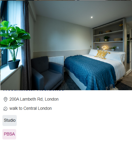 Westminster Residence Student Accommodation in London City Centre